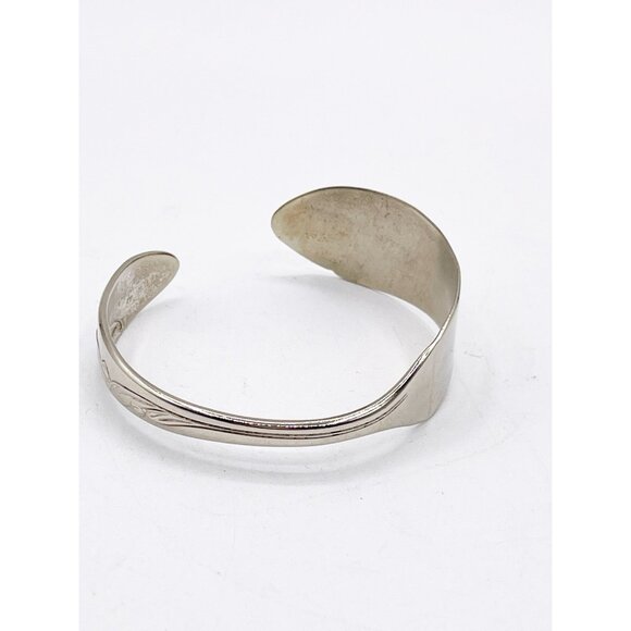 Vintage Carlton Silver Plate Spoon Flatware Bracelet Handmade Artisan Cuff Retro - Picture 8 of 9